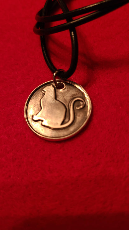 Handmade Pure Silver Cat Necklace Great Gift for Her Made in USA