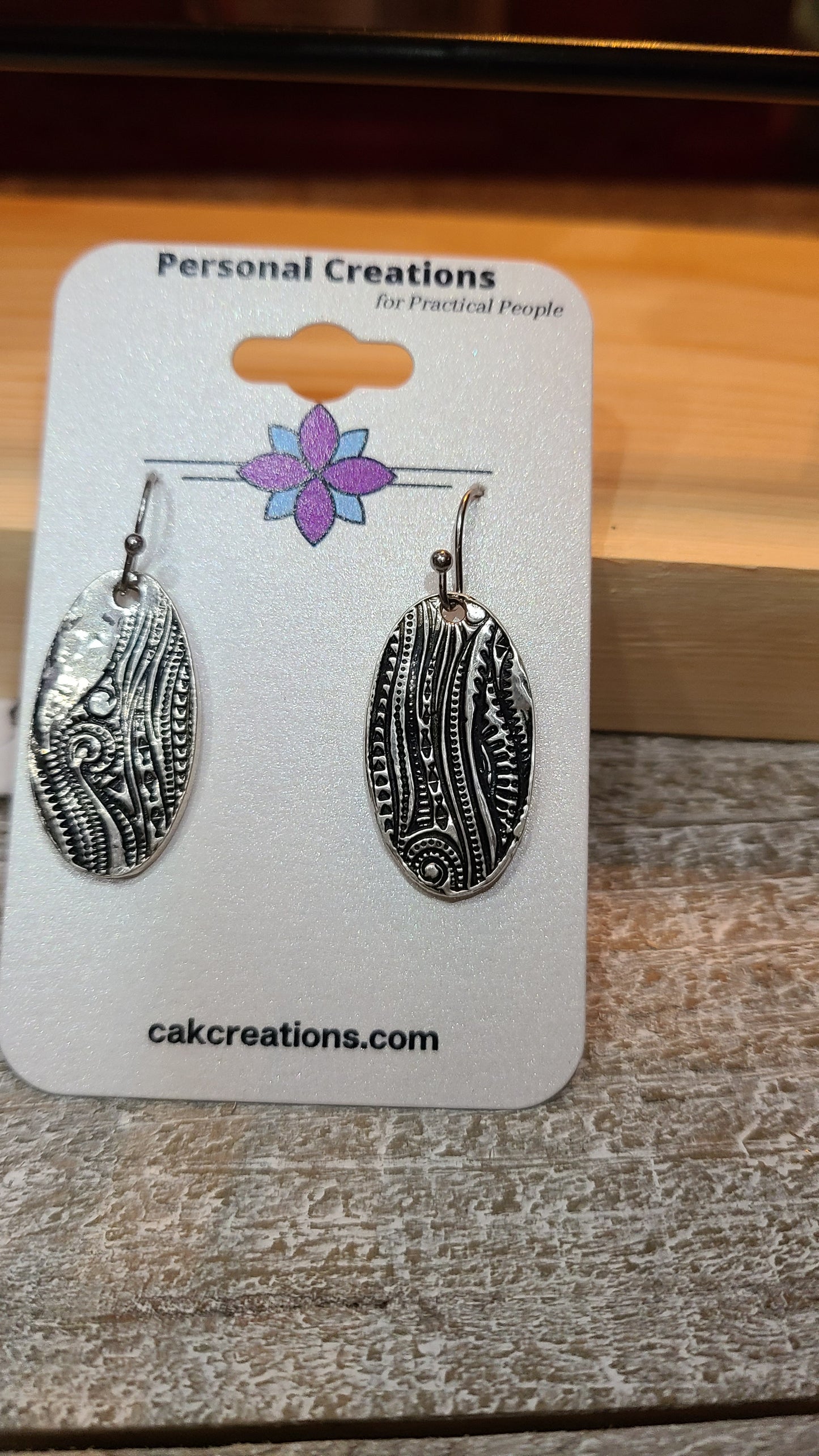 Handmade Silver Textured Darling Earrings