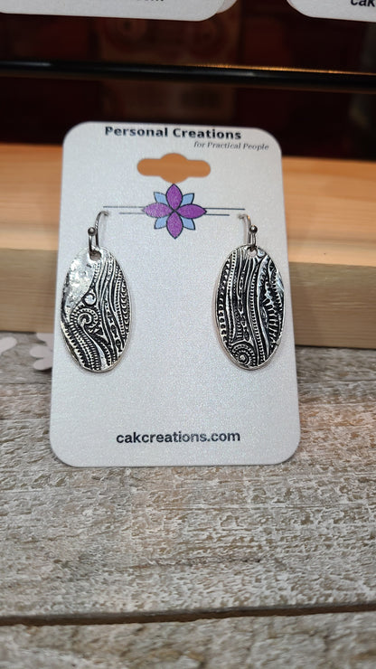 Handmade Silver Textured Darling Earrings