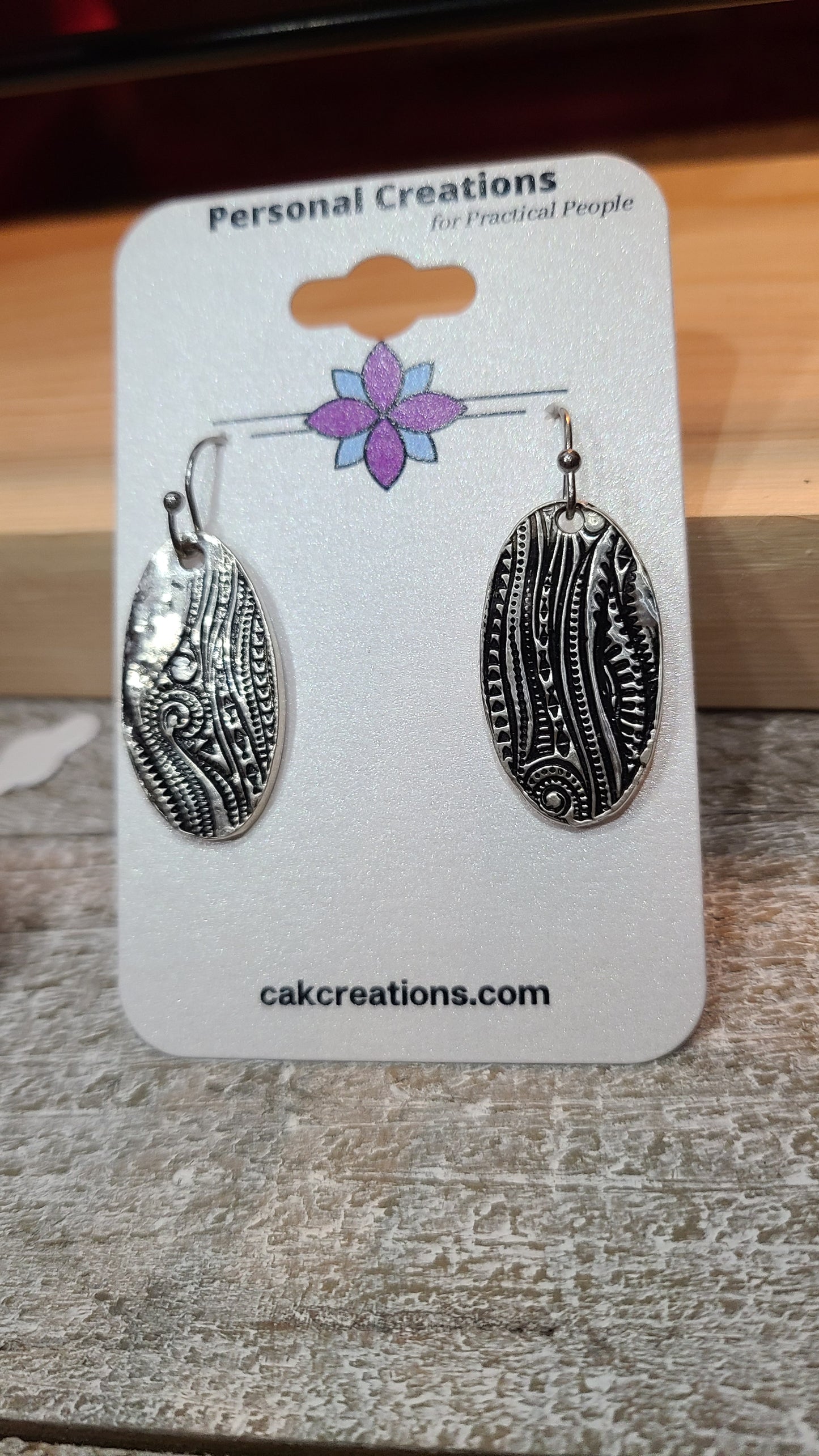 Handmade Silver Textured Darling Earrings