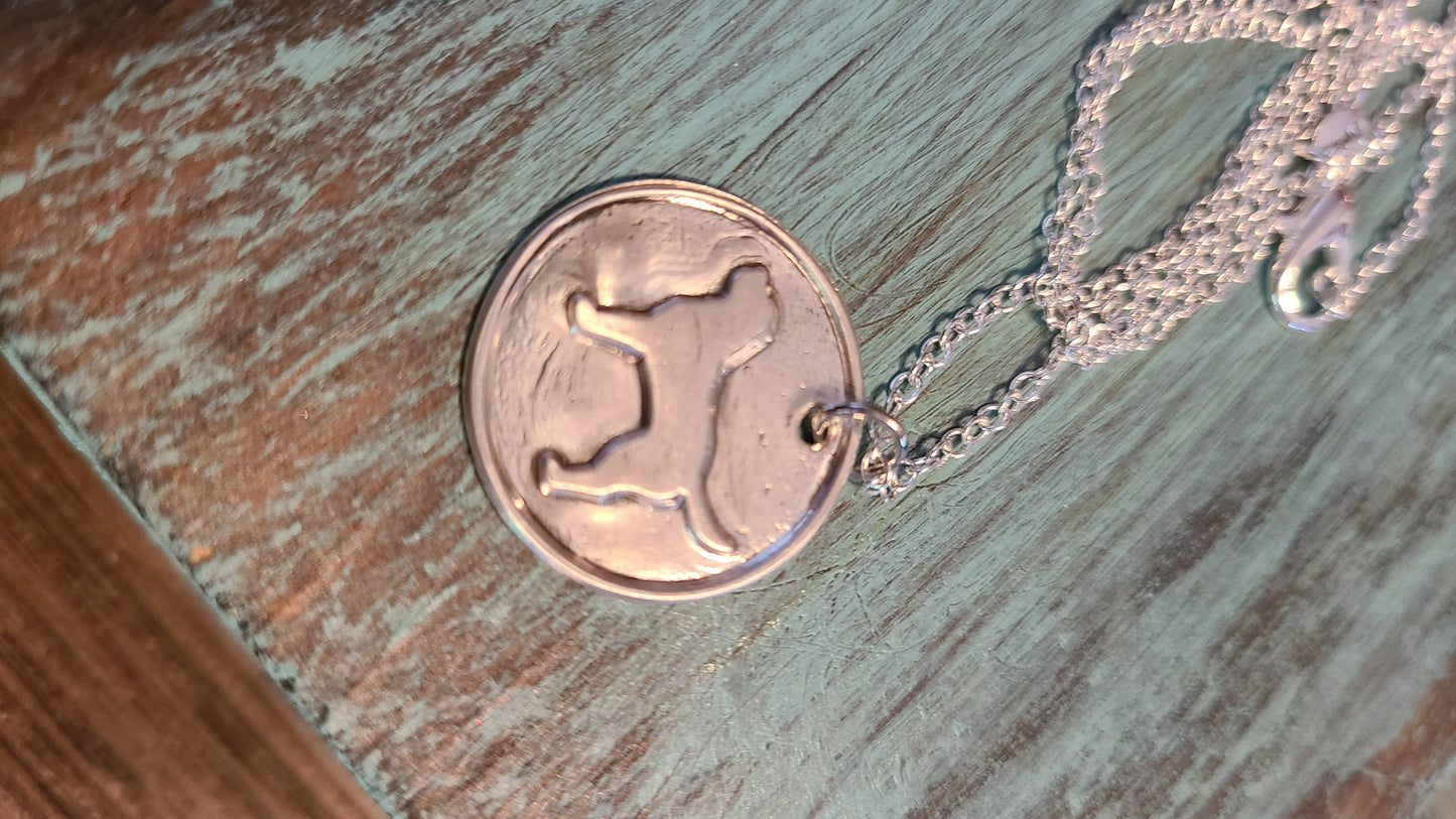 Handmade Silver Labrador Necklace Great Gift Made in USA