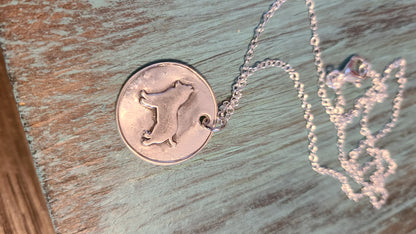 Handmade Silver Husky Necklace Great Gift Made in USA