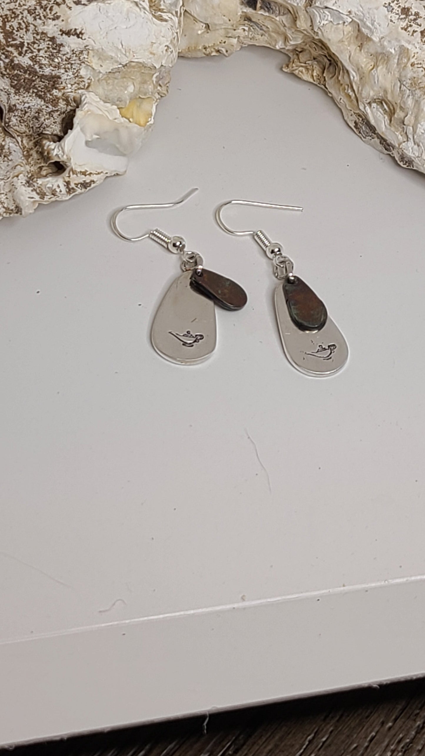 Handmade Pure Silver Earrings Stamped Great Gift for Her Made in USA