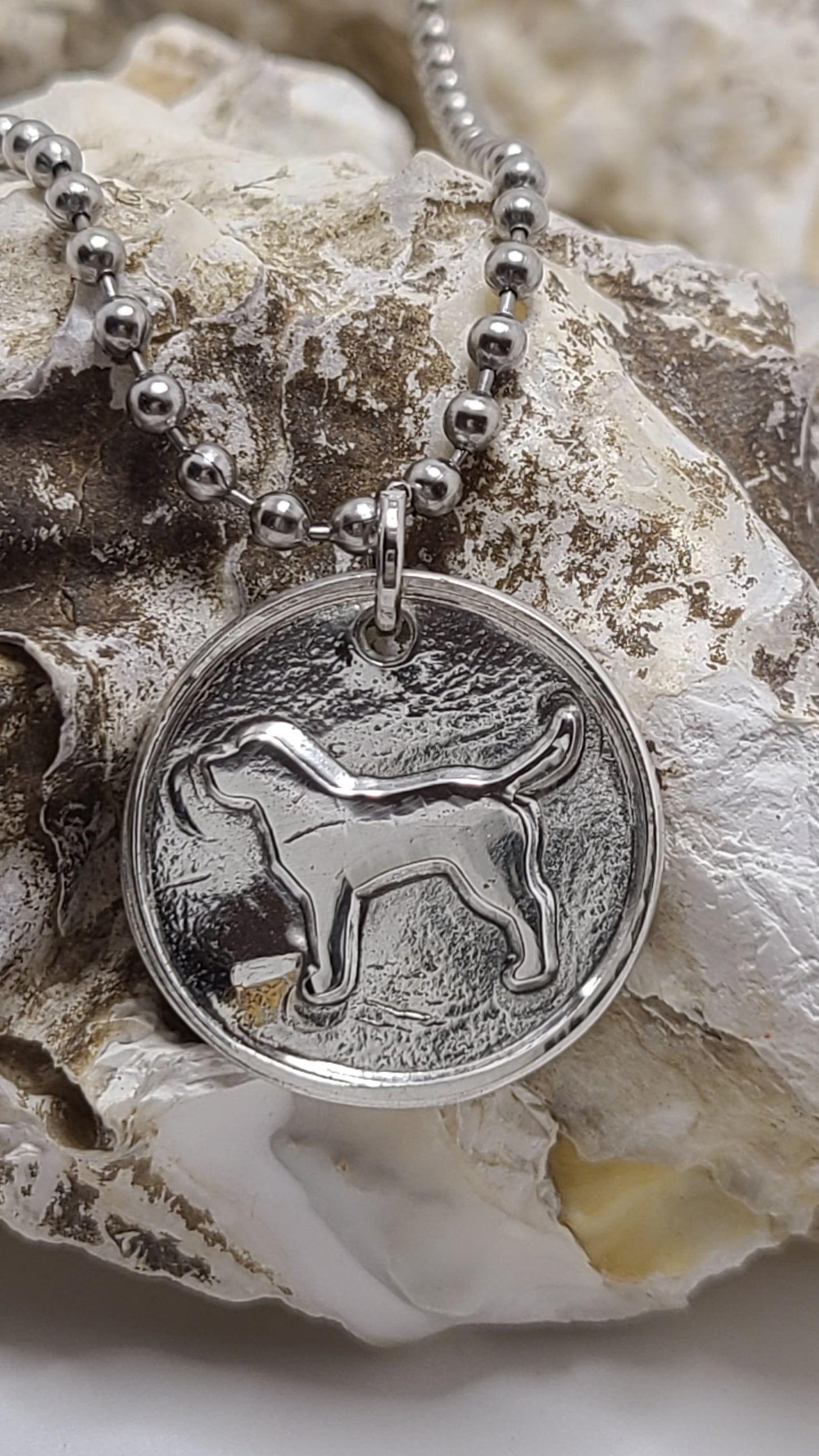 Handmade Pure Silver Labrador Retriever Necklace Great Gift Made in USA