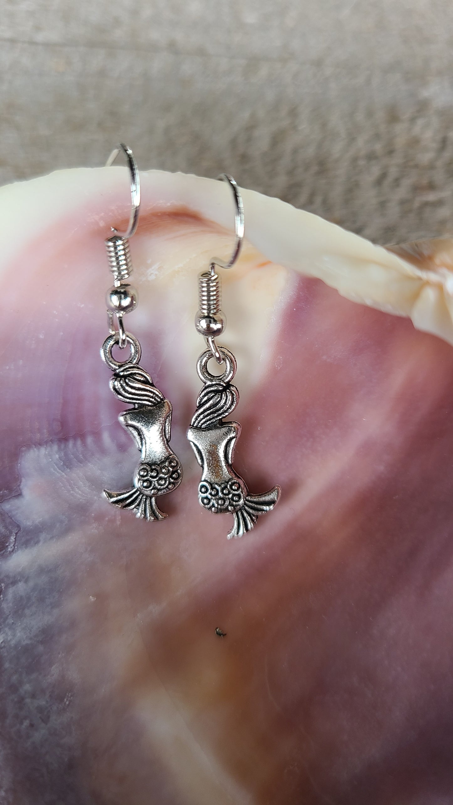 Handmade Mermaid Charm Earrings