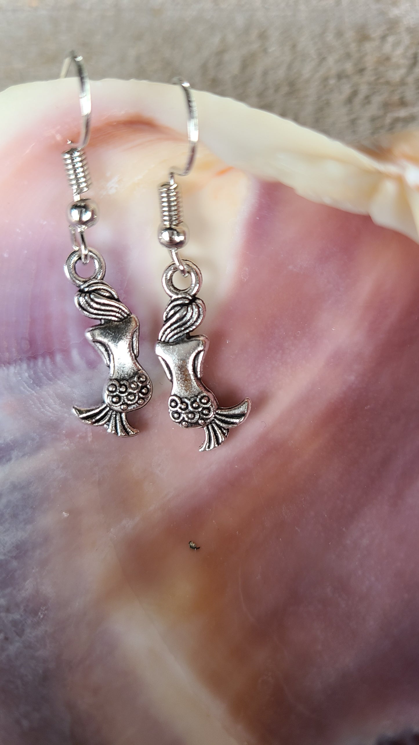 Handmade Mermaid Charm Earrings