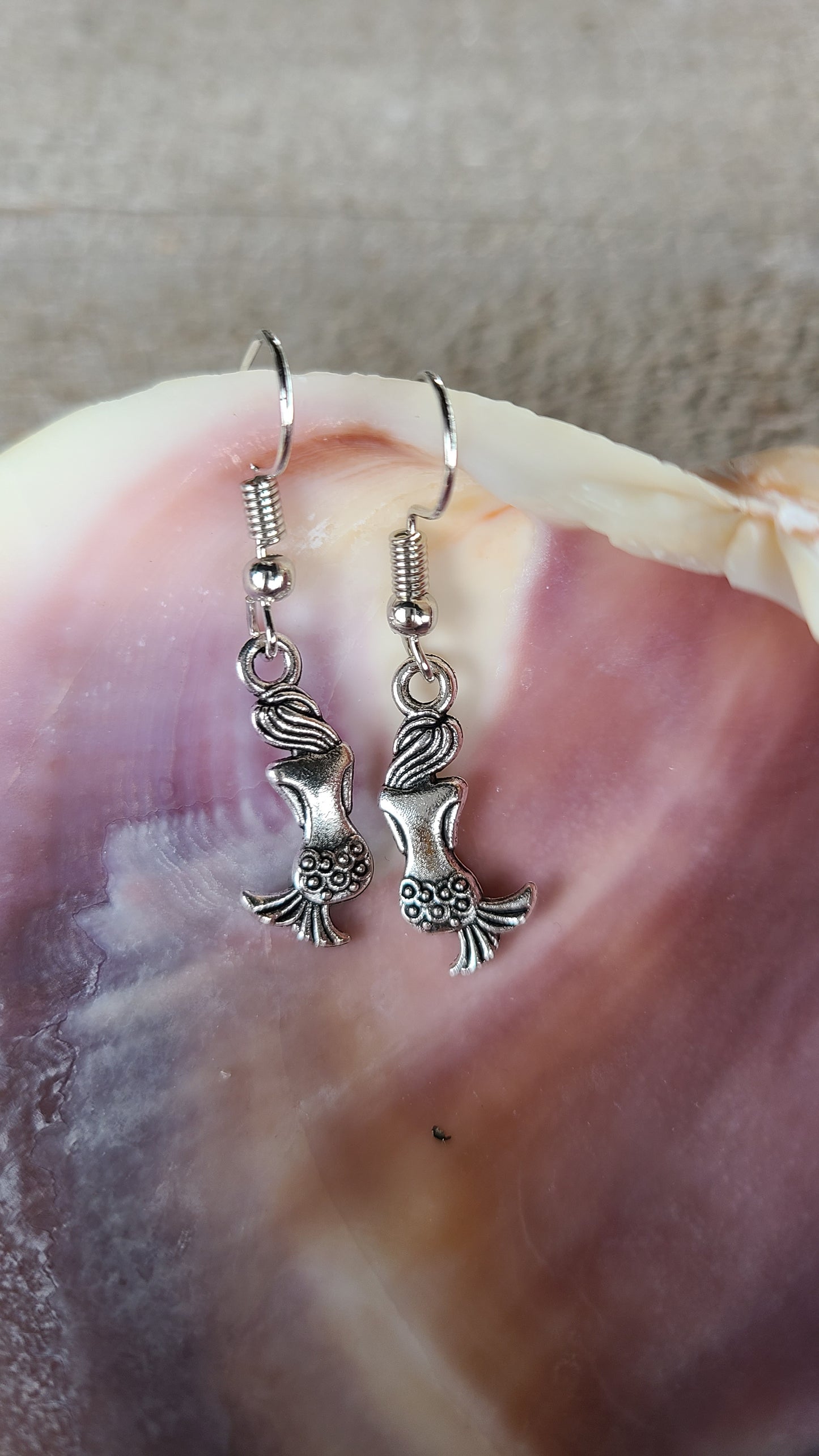 Handmade Mermaid Charm Earrings