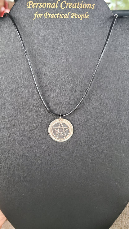 Handmade Fine Silver Pentagram Necklace