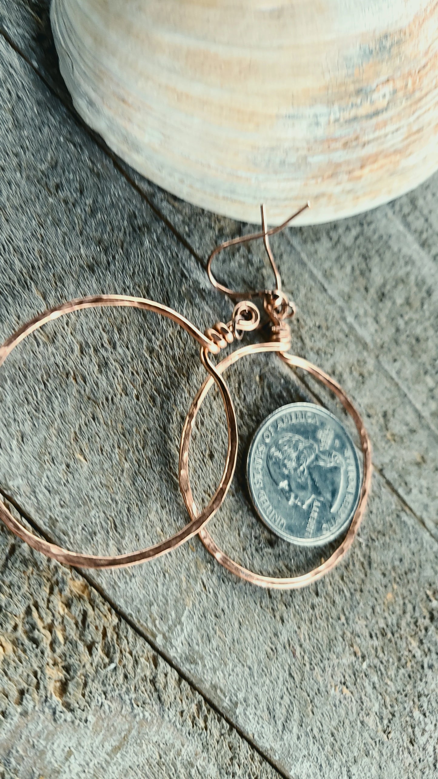 Handmade Copper Hoop Earrings Great Gift