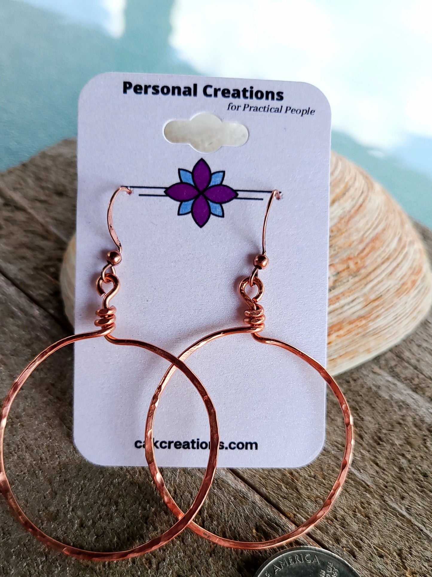 Handmade Copper Hoop Earrings Great Gift