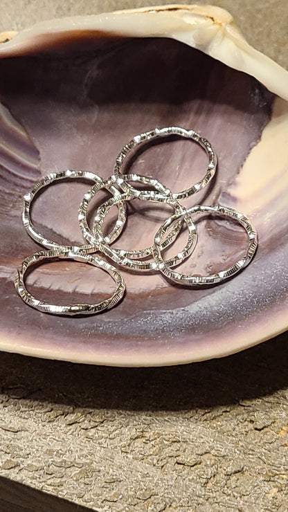 Handmade Sterling Silver Stackable Rings (set of 3) Great Gift Made in USA