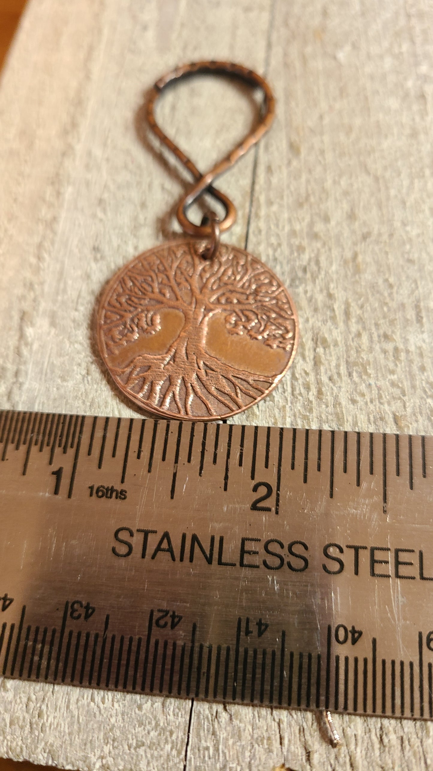 Handmade Copper KeyChain - Tree of Life