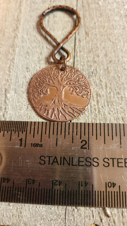 Handmade Copper KeyChain - Tree of Life