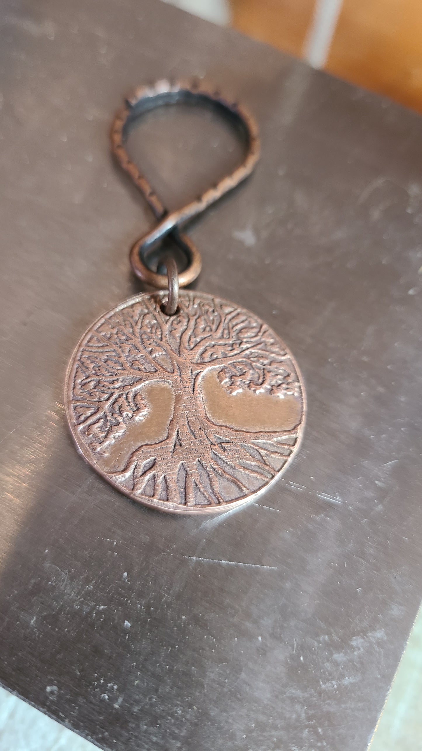 Handmade Copper KeyChain - Tree of Life