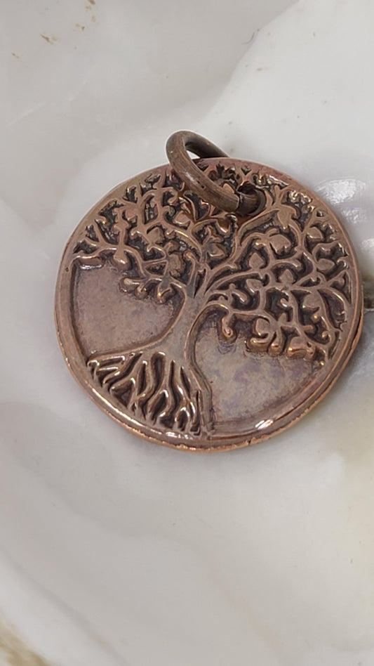 Handmade Pure Copper Tree of Life Necklace