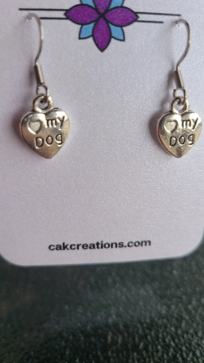 Handmade Puppy Paw Earrings Great Gift, Made in USA