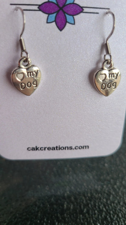 Handmade Puppy Paw Earrings Great Gift, Made in USA