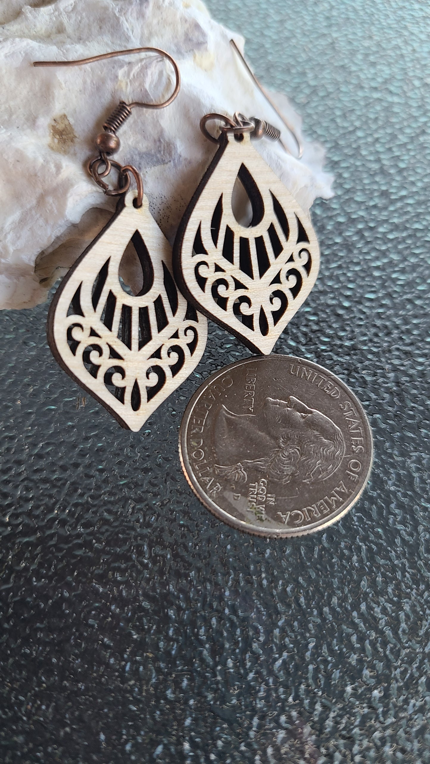 Handmade Balsawood Earrings Great Gift Made in USA