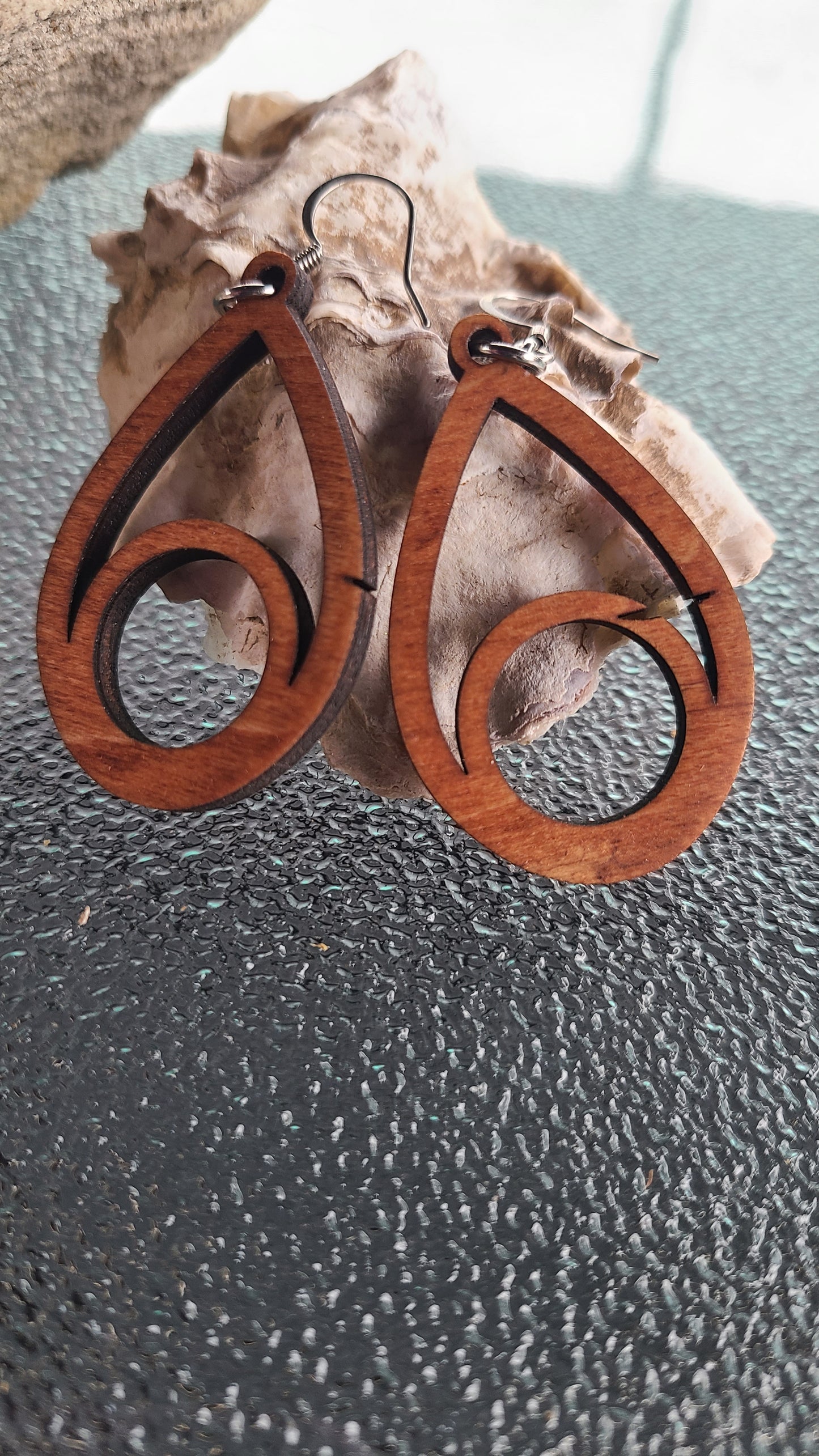 Handmade Wooden Earrings Made in USA great Gift