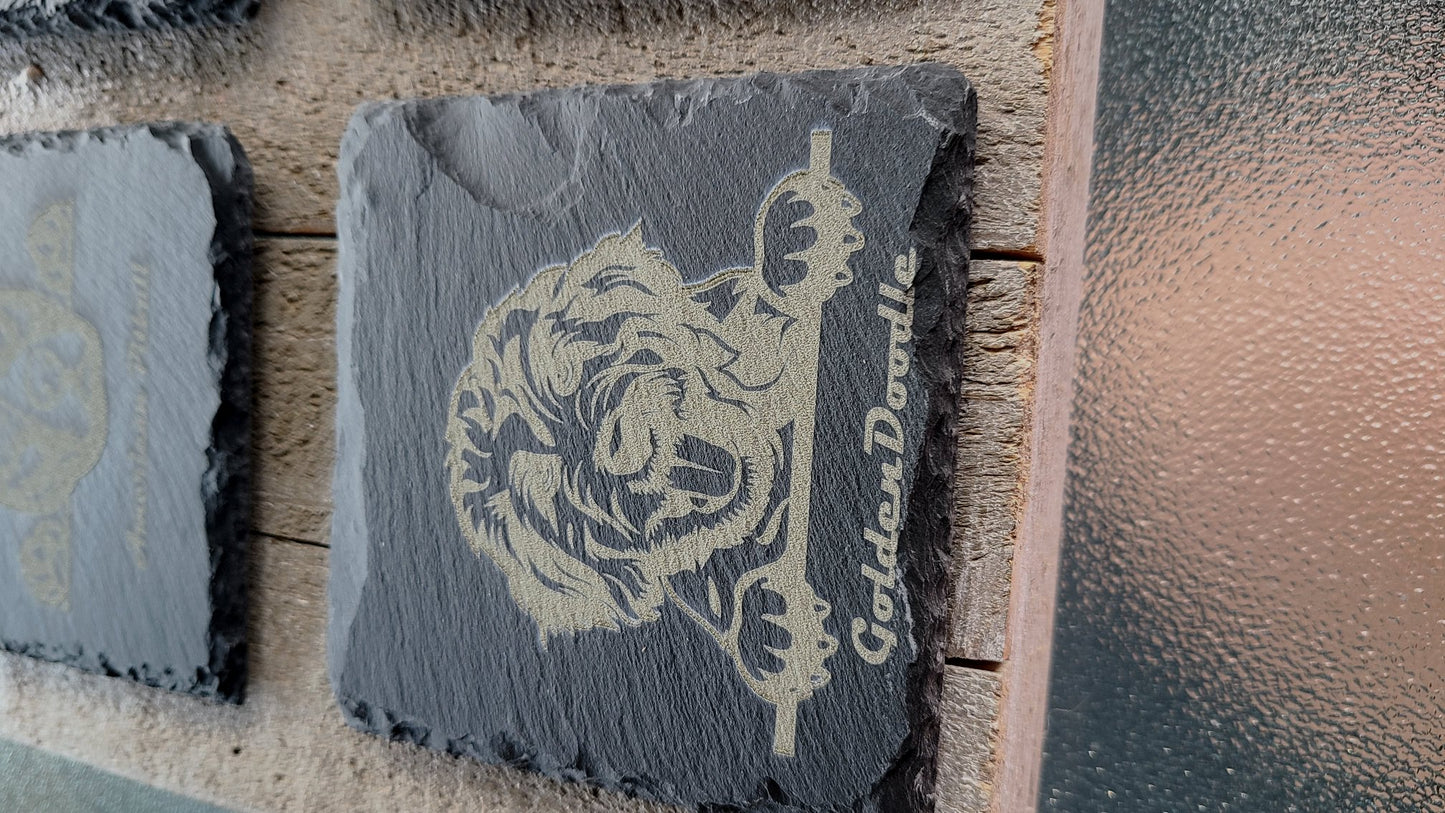 Handmade Dog Breed Slate Coasters