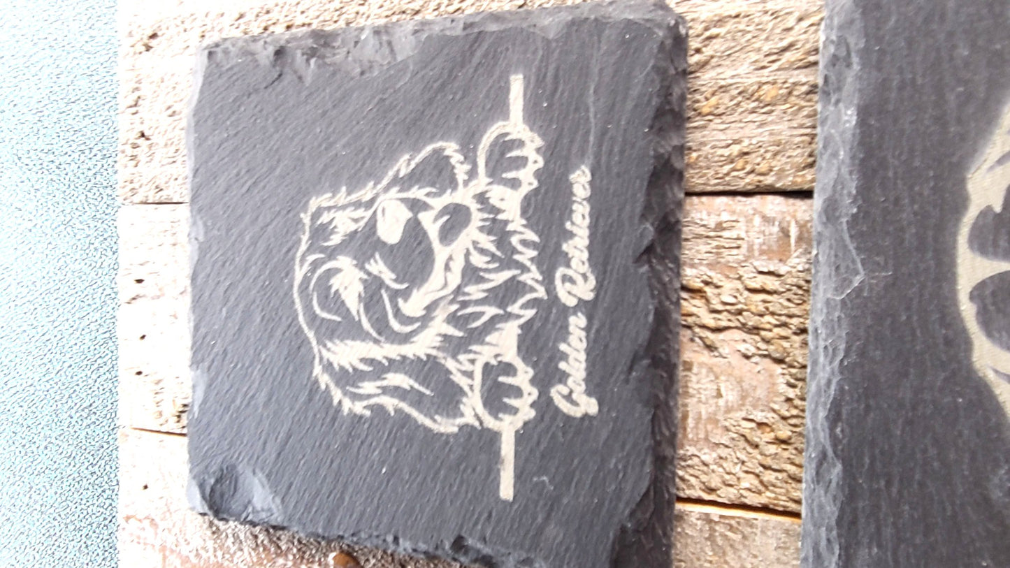 Handmade Dog Breed Slate Coasters