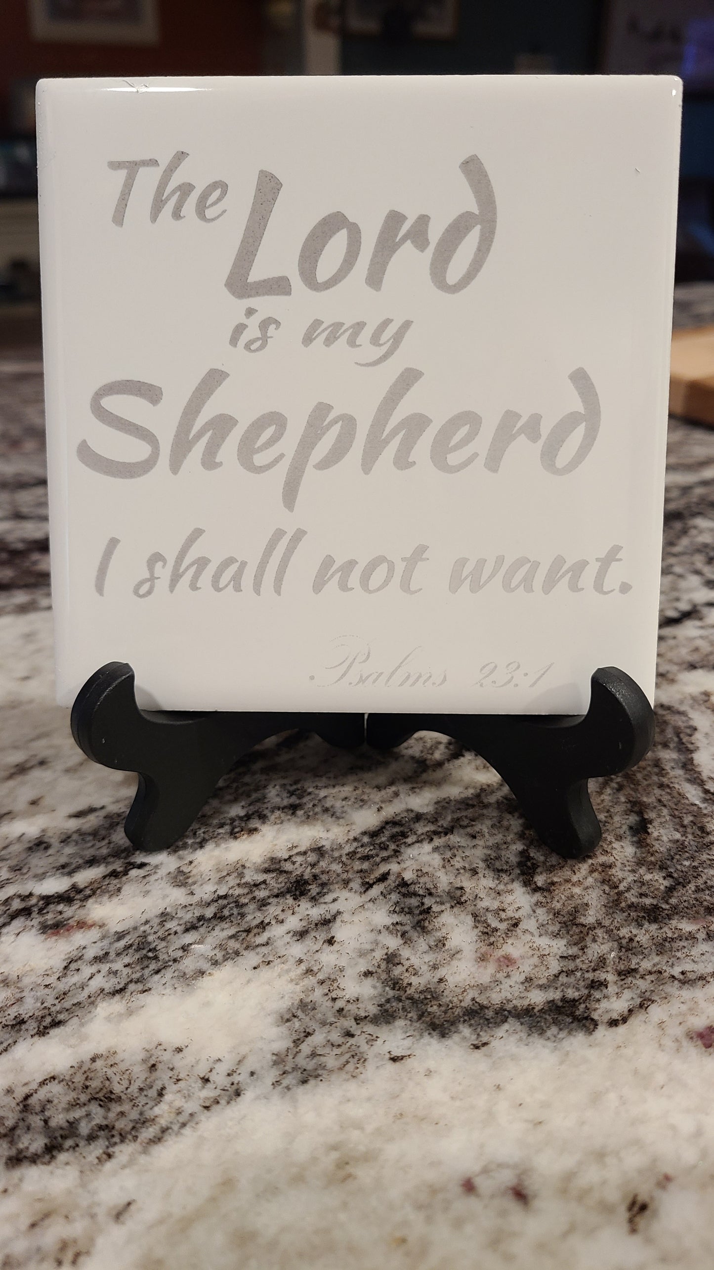 Lasered Tiles - The Lord is My Shepherd