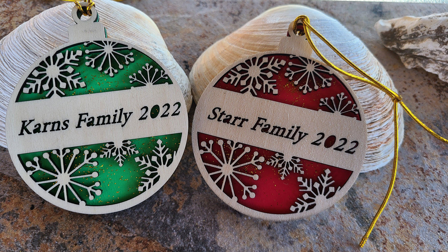 Handmade Personal Christmas Tree Ornaments - Made in USA