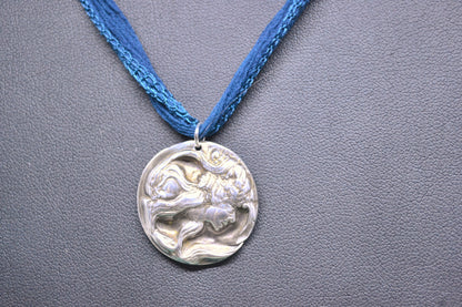 Handmade Wild Child Pure Silver Medallion Great Gift