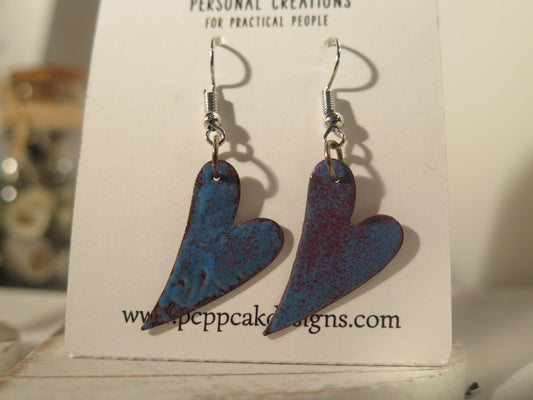 Handmade Enameled Whimsical Hearts