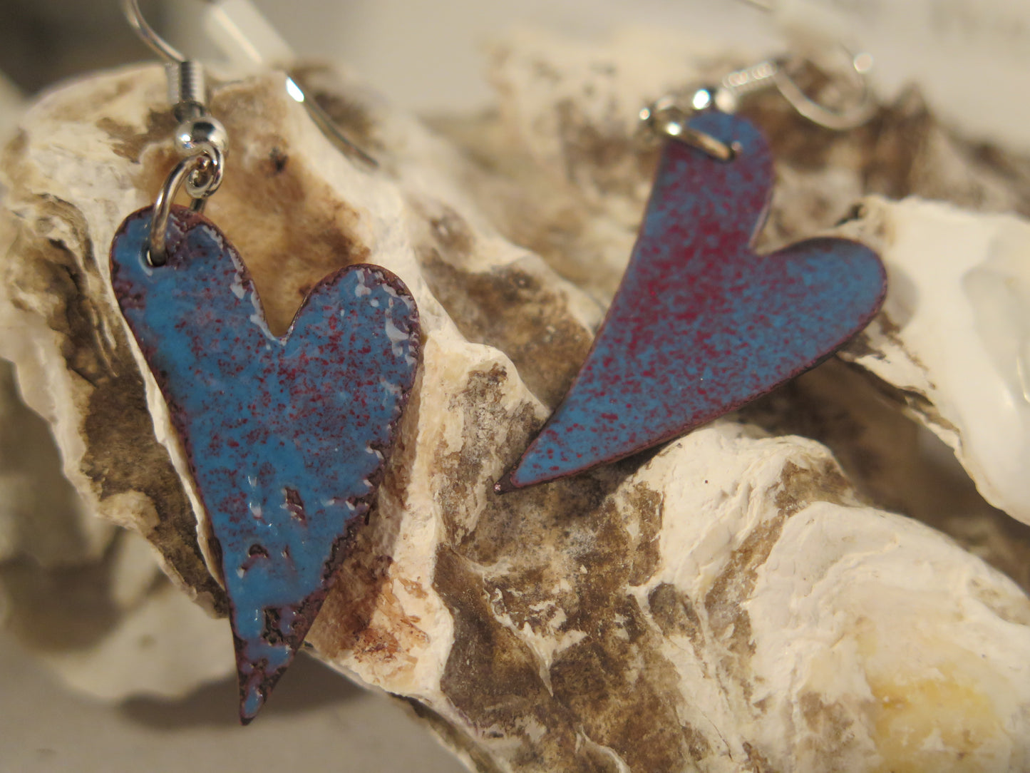 Handmade Enameled Whimsical Hearts