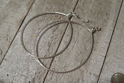 Handmade Silver Tear Drop Hoop Earrings