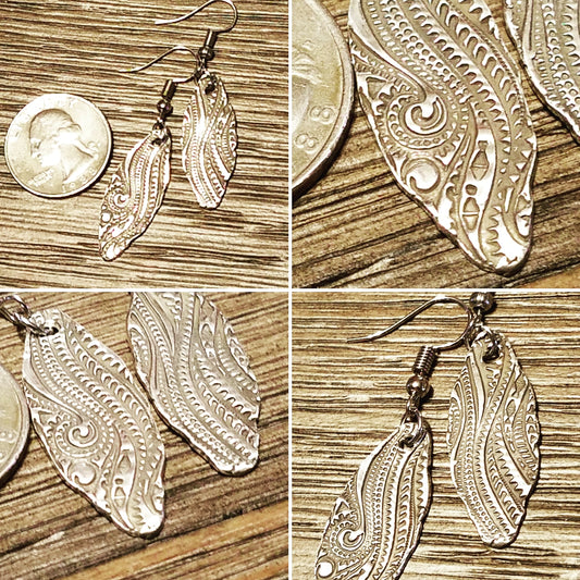 Handmade Sterling Silver Antiqued Earrings