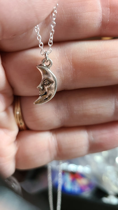 Handmade Moon Charm Necklace