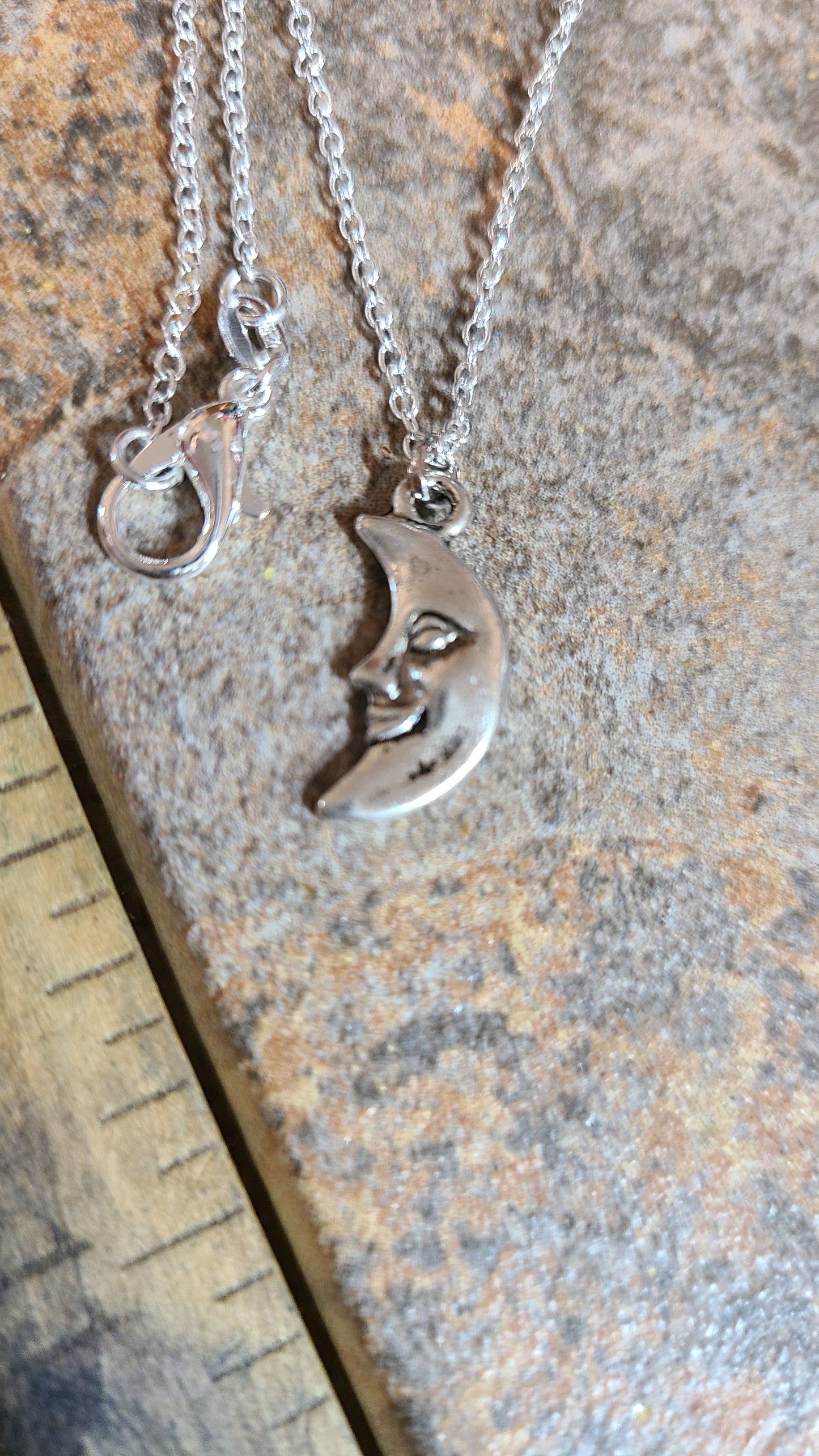 Handmade Moon Charm Necklace