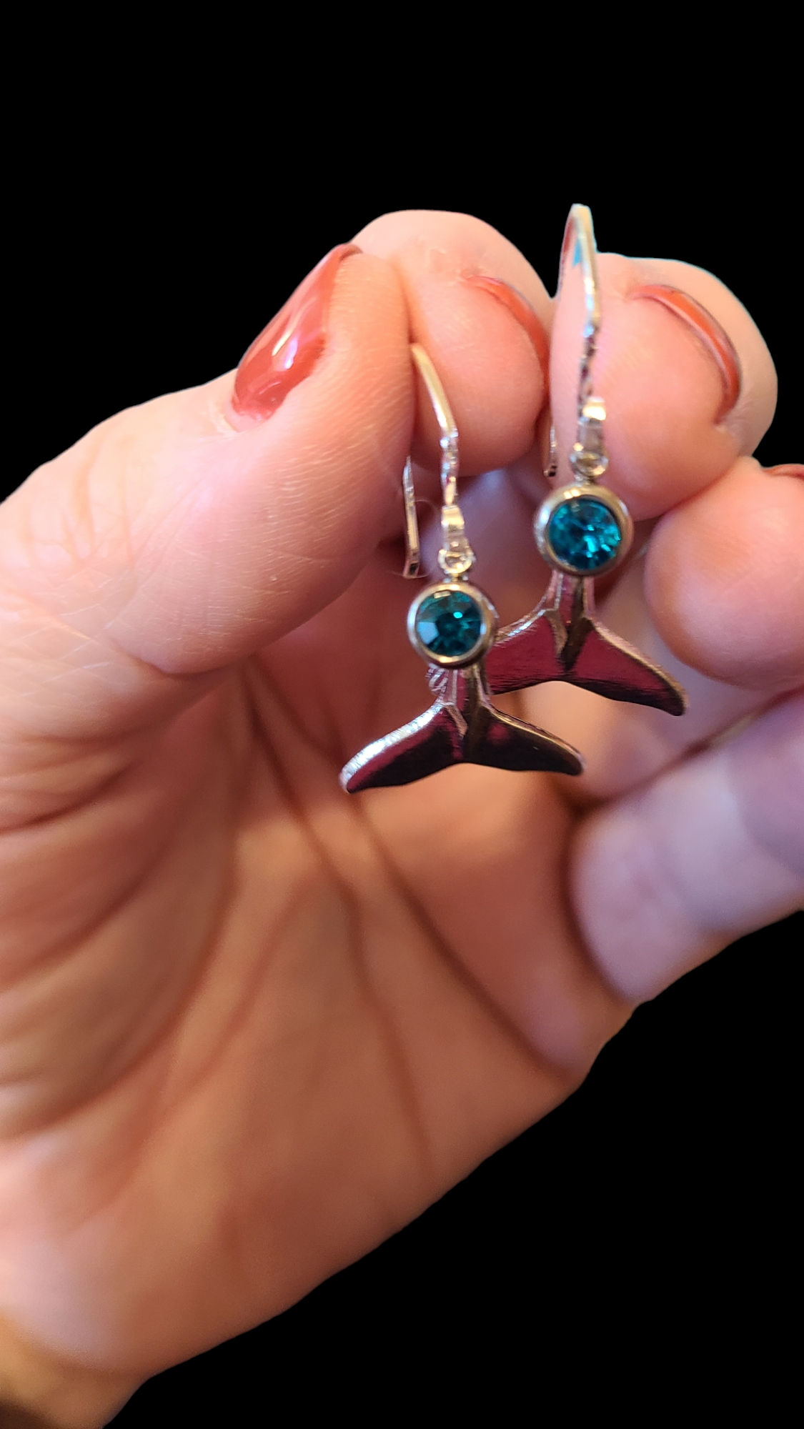 Handmade Whale Tail Earrings with Pizazz