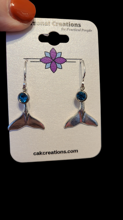 Handmade Whale Tail Earrings with Pizazz